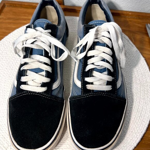 VANS Navy and Other Blues Old Skool Suede & Canvas Shoes Men's SZ 11 - Picture 1 of 9